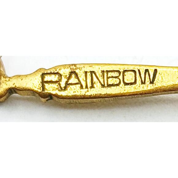 Vintage Red Bakelite Gavel Pendant Necklace - Rainbow Girls - Picture 4 of 4